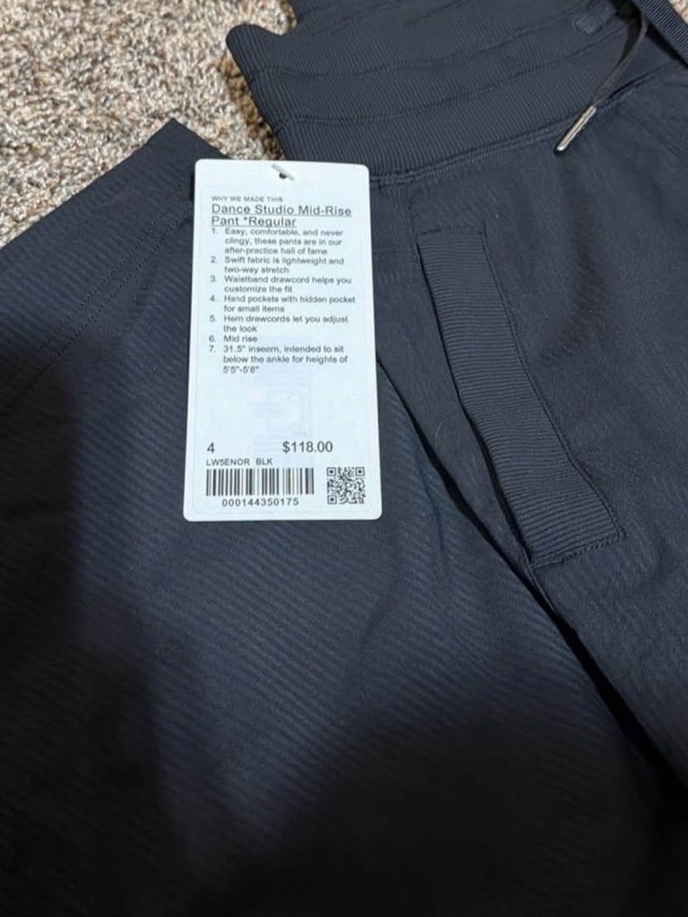 lululemon athletica Straight Leg Dance Studio Mid-Rise Pants - Black